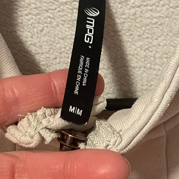 MPG Cream Bomber/Track Jacket Lightweight Athletic Design Women’s M - Picture 3 of 8